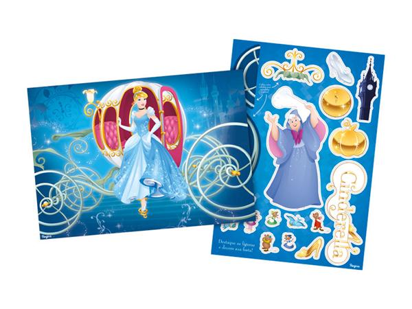 Painel Kit Decorativo Cinderela Princesa 2 placas
